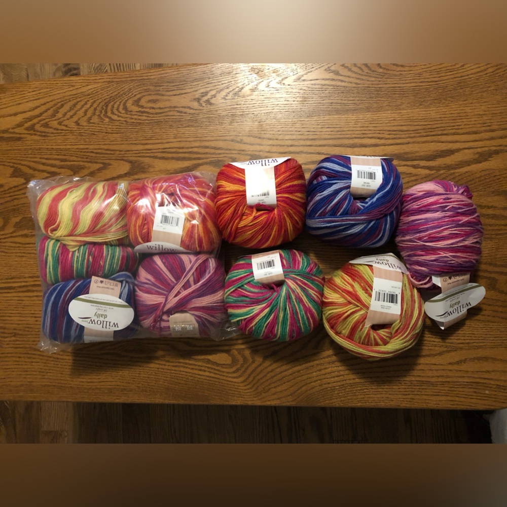 Willow Yarns Daily DK yarn, 10 skeins